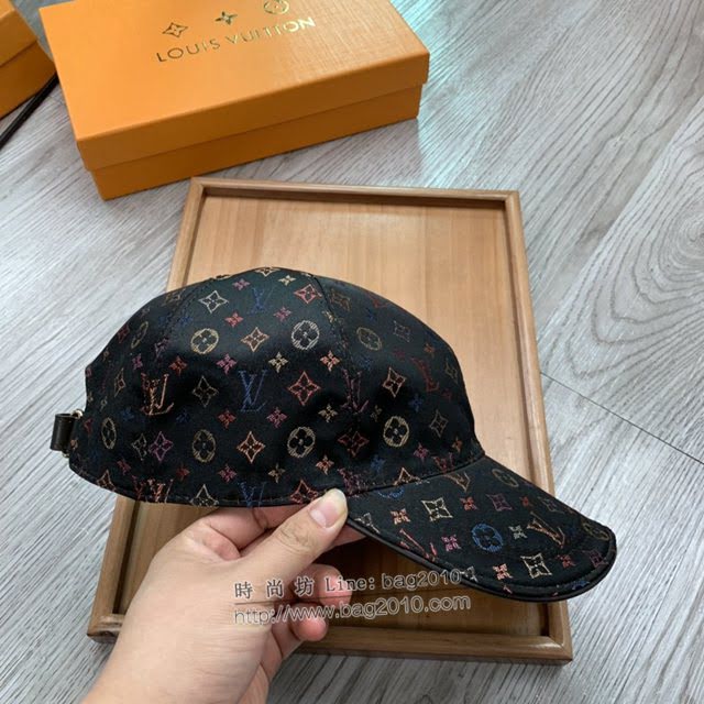 LV新品男士帽子 路易威登彩色印花鴨舌帽棒球帽  mm1344